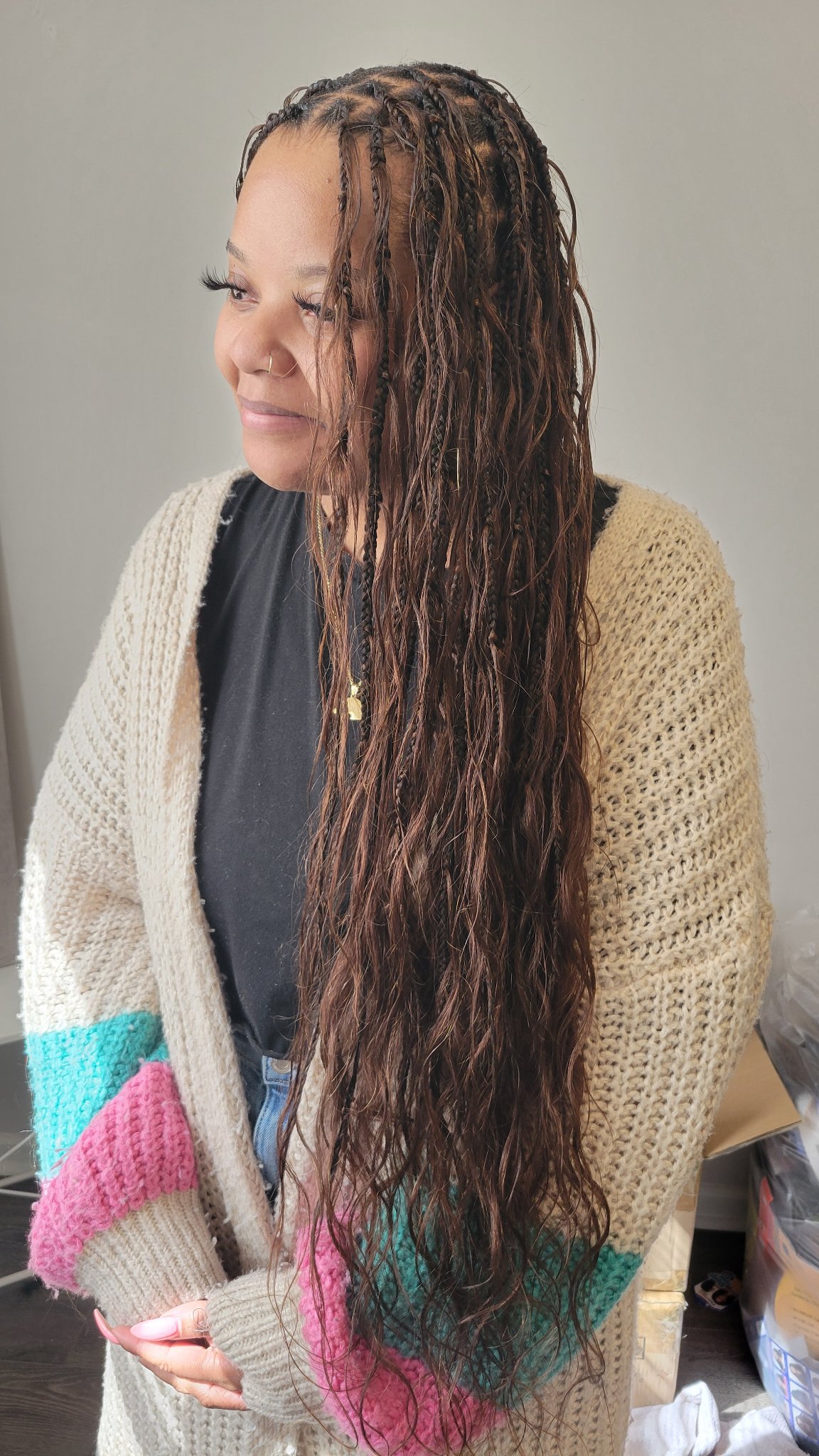 Brown boho braids